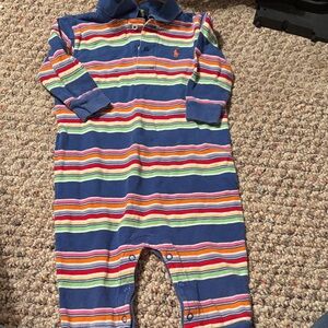 Ralph Lauren Kids One Piece - Blue with Multicolor Stripes